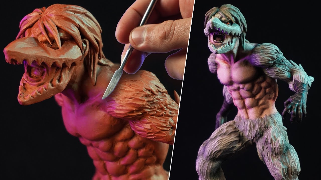 Sculpting FALCO JAW TITAN | Attack On Titan [ Shingeki No Kyojin ]