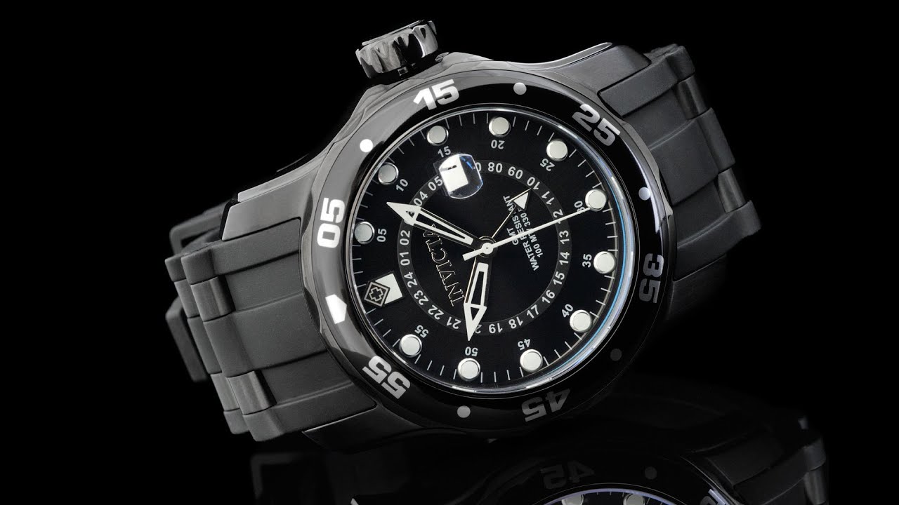 Invicta 6996 Pro Diver Scuba All Black Gmt Strap Watch