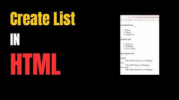 ✅ How to Create List in HTML | Ordered, Unordered & Description List (2025)