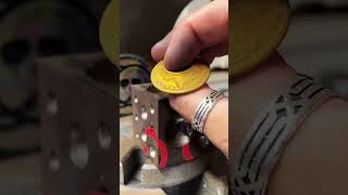 Making a 1921 Morgan dollar into a ring part 1