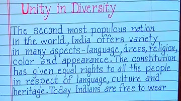 Unity in Diversity Essay in English // Unity in Diversity in India Essay in English//essay writing