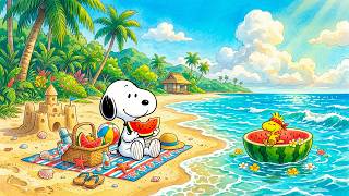 🍉 Tropical Watermelon Day with Snoopy & Woodstock 🌊 Sunny Lofi for Summer Chill screenshot 5