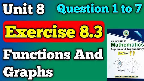 Exercise 8.3 unit 8 functions and graphs class 11 new mathematics book | chapter 8 exercise 8.3