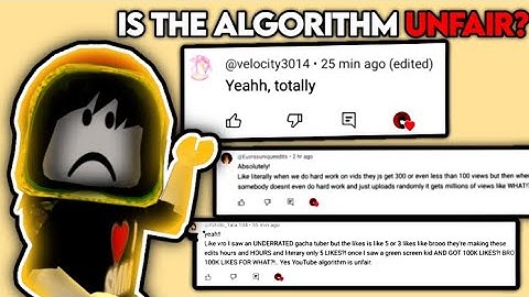 Is the youtube algorithm unfair? || roblox rant 2025
