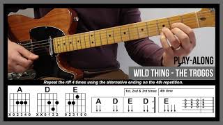 Wild Thing Guitar Chords - Open Chord Guitar Riffs - The Troggs