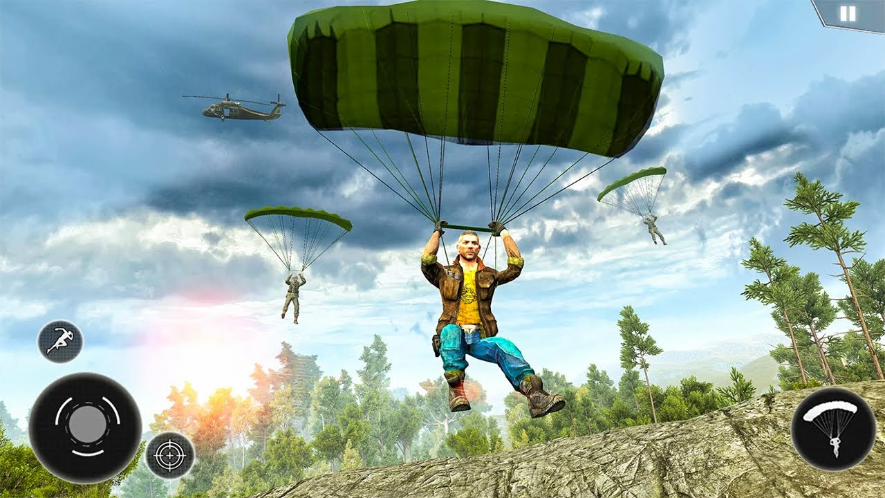 parachute shooting game
