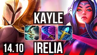 KAYLE vs IRELIA (TOP) | 21/1/6, Legendary, 52k DMG | KR Master | 14.10