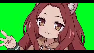Yani Neko Lucky Star Anime Green Screen 