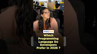 Which Programming Language Developers Prefer in 2026 | Top Developer Choices | #Shorts |#Simplilearn