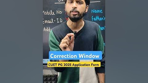 Correction Window for CUET PG 2025 Application Form ! 🤔😰 #cuet #cuetpg #correction