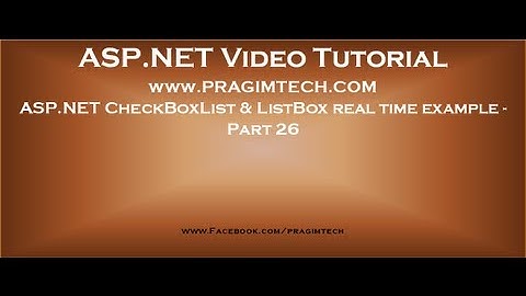 Asp.net checkboxlist and listbox real time example   Part 26