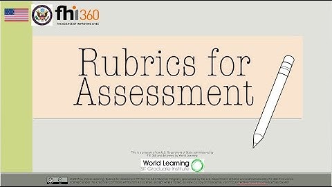 Rubrics for Assessment