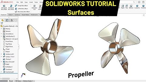 Properller Design with SURFACES in solidworks | Robo CAD