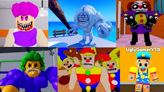Roblox 3 SPEEDRUN ESCAPE Obby, MUSCLE OOMPA BARRY'S, YETI'S ICE VILLAGE RUN, RONY POLICE FAMILY