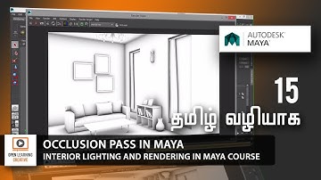 Interior Lighting and Rendering in Maya | Occlusion Pass in Maya | Lesson 15/16 | Tamil Tutorial