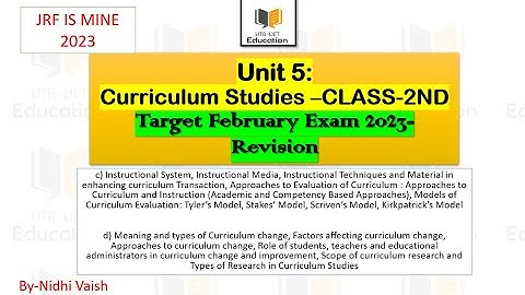 NTA-UGC-NET| TARGET FEBRUARY EXAM 2023 | UNIT-5 CURRICULUM STUDIES | REVISION C + D PART COMPLETE