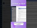 AI-Driven Risk Analysis in Seconds #AI #changemanagement