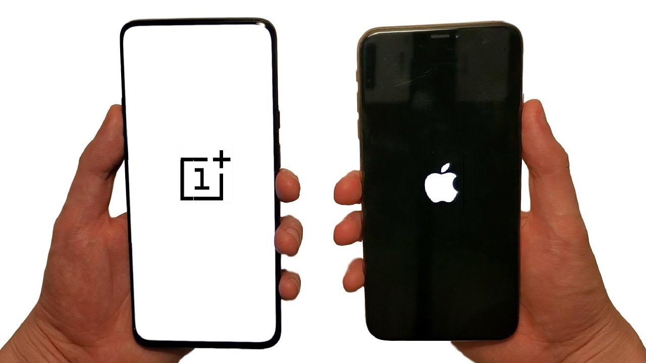 OnePlus 7 Pro обошел iPhone XS Max по скорости работы. iPhone XS Max или OnePlus 7 Pro — кто быстрее. Фото.