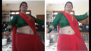 sexy deep navel nepali aunty hot dance