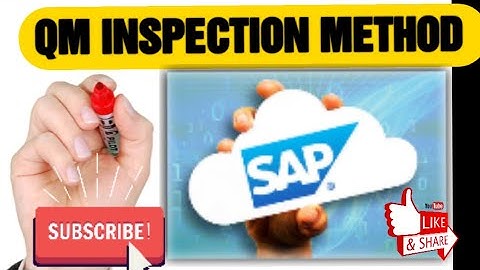 SAP INSPECTION METHOD CREATION|QS31