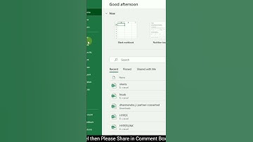 Shortcut to Open file in Excel #short #Excelshort