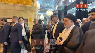 الشيخ عبد المهدي الكربلائي يستقبل الوكيل العام للسيد السيستاني أثناء زيارته مرقد الامام الحسين