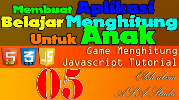 Javascript Game Tutorial, Membuat Aplikasi Belajar Menghitung Untuk Anak 5 Fungsi Acak Kurang dan Ta