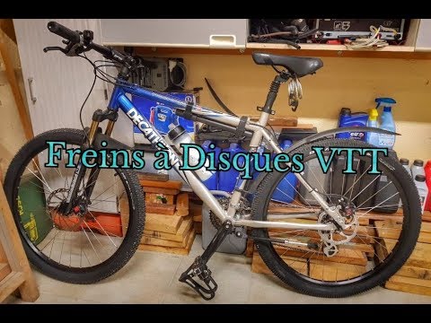 Installation Freins à Disques sur mon VTT Rockrider 5.3 - YouTube