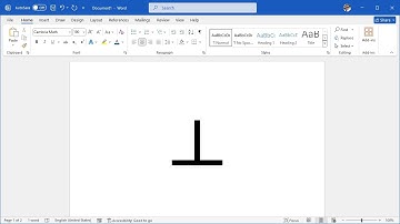 How to Insert the PERPENDICULAR Symbol (⊥) in Microsoft Word
