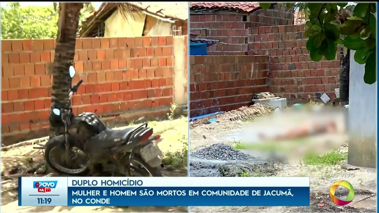 Duplo homicídio: mulher e homem são mortos em comunidade de Jacumã, no Conde - O Povo na TV