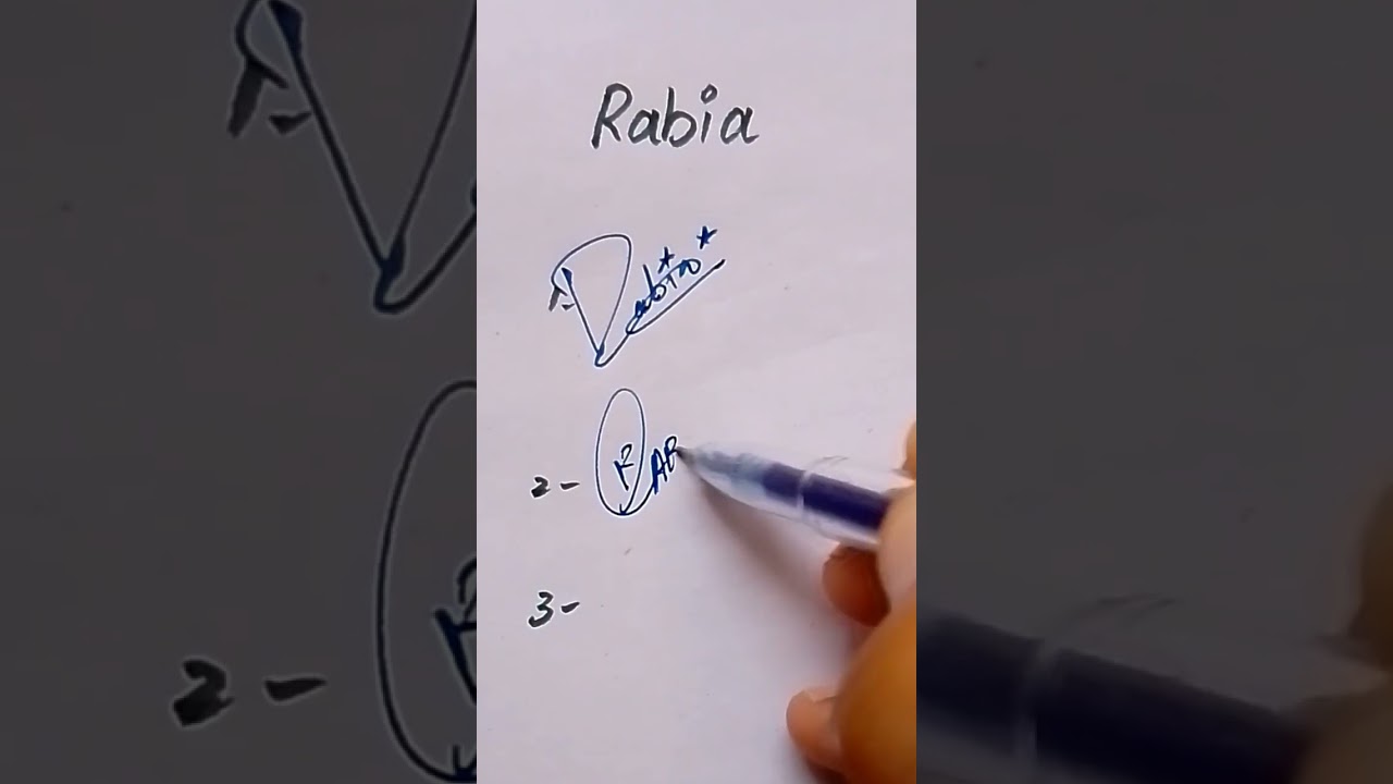 Rabia name signatures. Subscribe for more videos 
