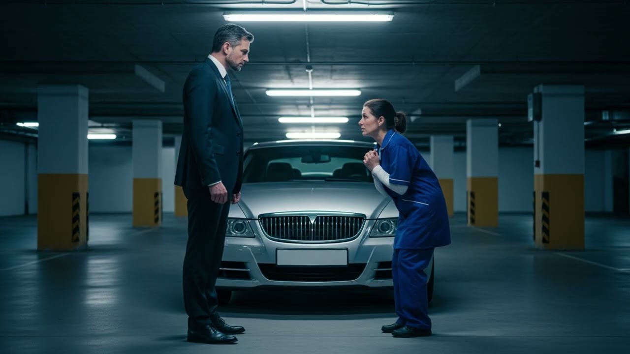 La limpiadora rayó el auto de lujo del CEO… y lo que él hizo después dejó al equipo en shock.