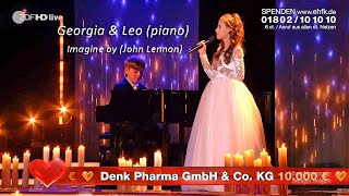 Georgia & Leo (piano) - Imagine by (John Lennon) - | Ein Herz für Kinder 2022