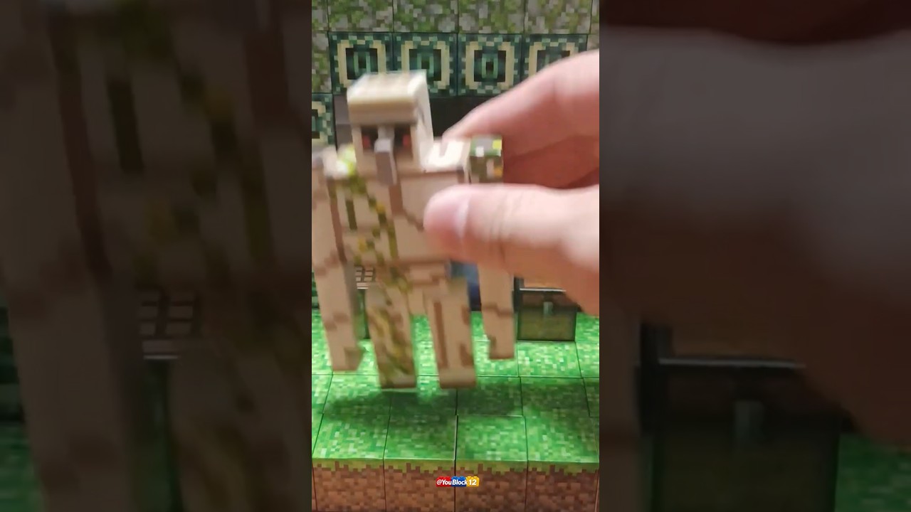 いつもと違うネザーゲート前のアイアンゴーレム召喚 #minecraft