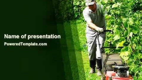 Lawn Mower PowerPoint Template by PoweredTemplate.com