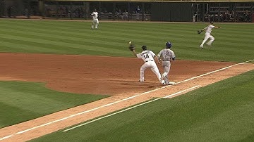 KC@CWS: An out call at first stands in the 5th