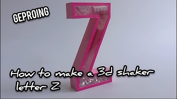 How to make a 3d shaker letter "Z". (5,2 in and 8 in) Svg Cut File template for Cricut & Silohuette