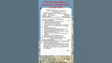 📘 Final Questions Paper of Physics 2082 | All Health Faculty 1st Year | CTEVT Final Exam #shorts