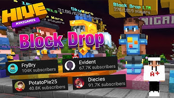 The BIGGEST Hive YouTuber Block Drop Tournament (Ft. 50 Hive YouTubers)
