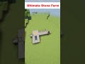 Ultimate Stone Farm in Minecraft 🔥 Unlimited Cobblestone! #shorts