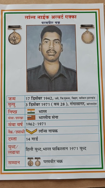 #परमवीर-चक्र_विजेताLance Naik Albert ekka