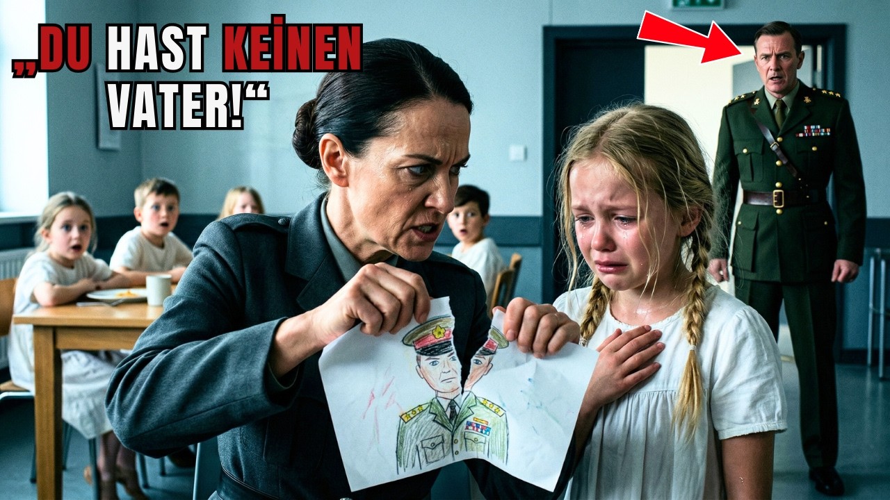 Direktorin zerreißt General-Bild von Waisenkind – erstarrt, als er durch die Tür stürmt