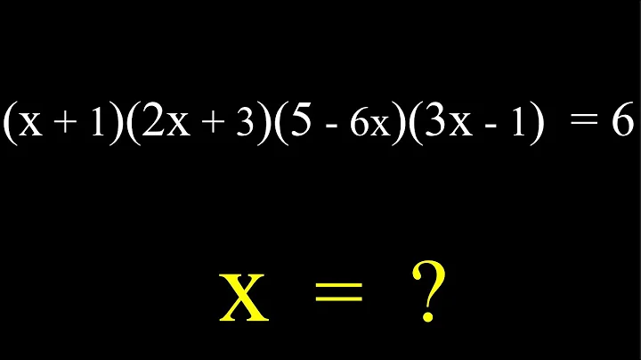A Nice Algebra Problem | Math Olympiad x=?