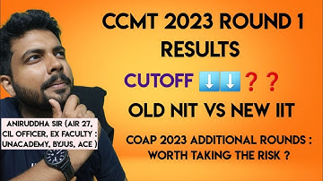CCMT 2023 Round 1 : COAP 2023 Additional Rounds #aniruddhasir #gate2023 #coap #iit #mtech #ccmt #nit