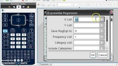 How to do an exponential regression