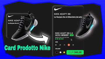 Card-scheda prodotto Nike in html/css