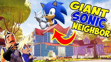 Chipmunk vs GIANT Sonic Neighbor | Chipmunk Plays Hello Neighbor Mod
