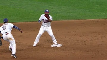 LAA@MIN: Polanco starts a slick double play