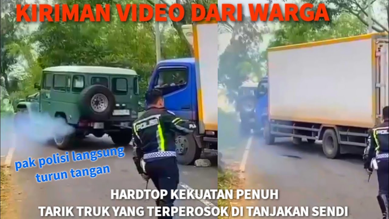HARDTOP TARIK TRUK DI TANJAKAN SENDI PACET MOJOKERTO