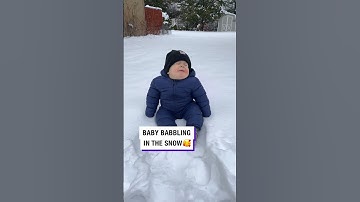 Cute Baby Babbling In The Snow! ❄️🥰 (🎥: Collab)